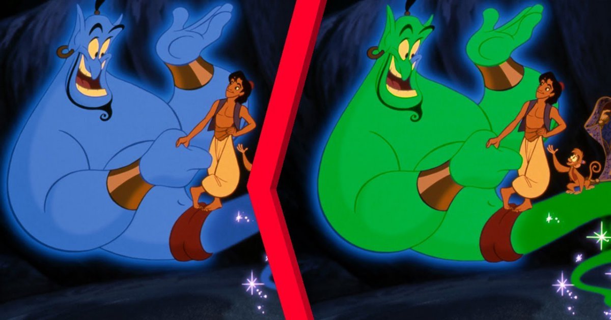 ALADDIN - DSCHINNI sollte ursprünglich GRÜN und nicht BLAU sein!