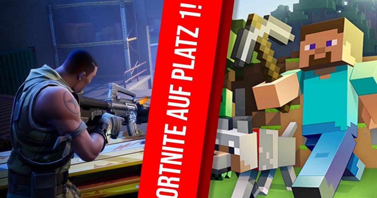 Fortnite Battle Royale tritt Minecraft auf YouTube von Platz 1!